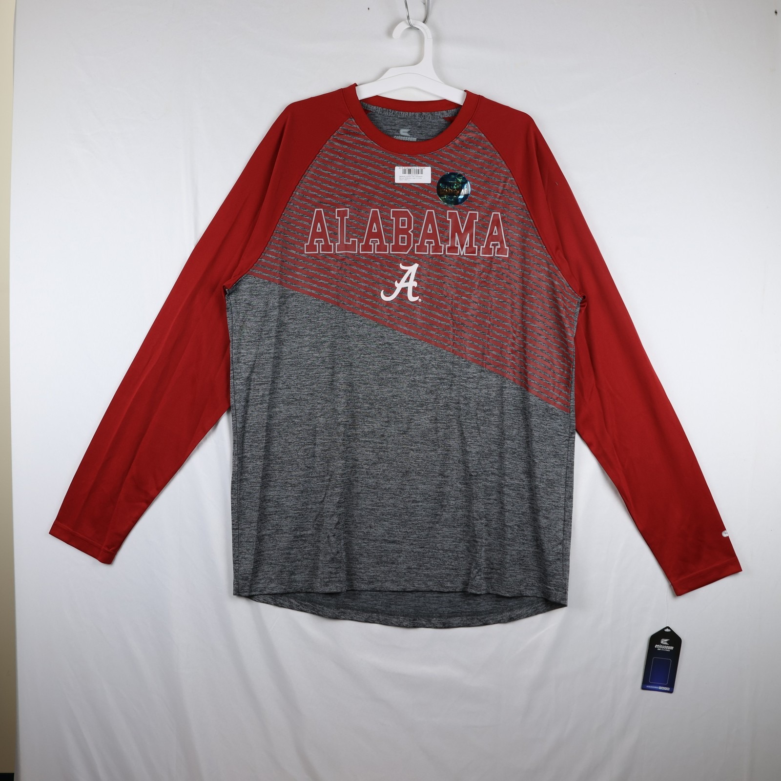 Alabama Crimson Tide Shirt Mens Large Ncaa Football Reflective Long Sleeve